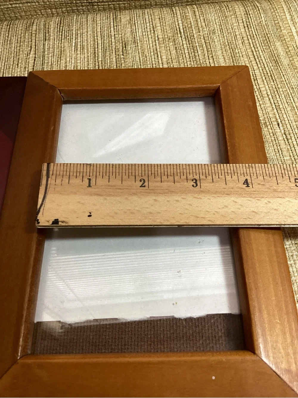 Classic Brown Wood Photo Frame Set 2 4x6 1 5x7